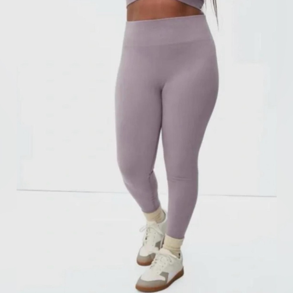 NWT Everlane Orchid Ribbed Seamless Stretch Leggings Sizes M/L or XS/S